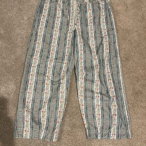 Damson Madder Felix Twill Trouser in Wallpaper Floral (strawberry) print